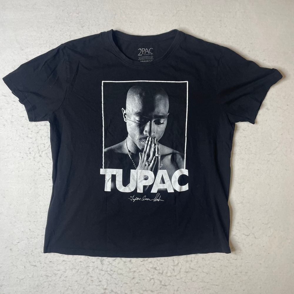 2PAC Tupac Shakur‎ Graphic T Shirt Black L G Mens Womens Hip Hop Rap Tee